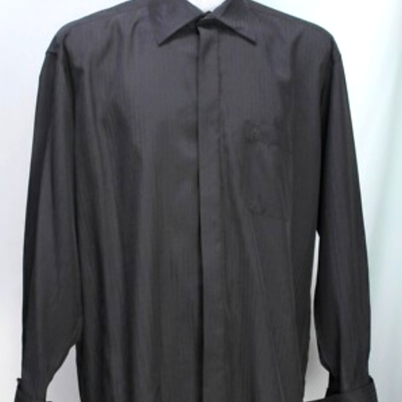 Stacy Adams Men's Black Dress Shirt - Picture 1 of 5